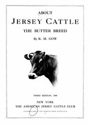Cover of: About Jersey cattle: the butter breed