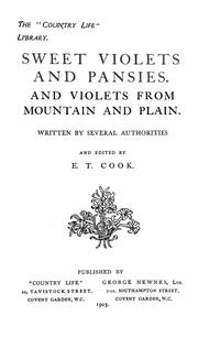 Cover of: Sweet violets and pansies by E. T. Cook