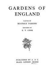 Cover of: Gardens of England by E. T. Cook