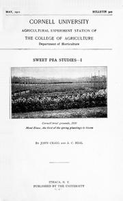 Cover of: Sweet pea studies -