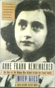 Cover of: Anne Frank Remembered