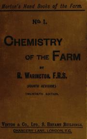 Cover of: The chemistry of the farm