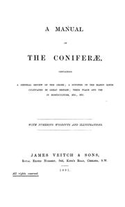 Cover of: A manual of the Coniferae by Veitch (James) & Sons.
