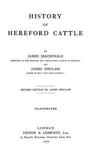Cover of: History of Hereford cattle