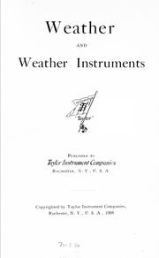 Weather and weather instruments by P. R. Jameson