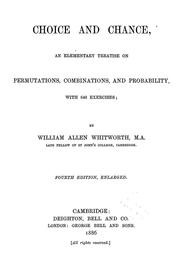 Cover of: Choice and chance by William Allen Whitworth, William Allen Whitworth