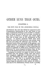 Cover of: Other suns than ours.: A series of essays on suns - old, young, and dead, with other science gleanings, two essays on whist and correspondence with Sir John Herschel