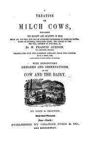 Cover of: A treatise on milch cows by Francois Guènon