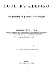 Cover of: Poultry-keeping as an industry for farmers and cottagers by Edward Brown