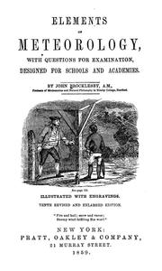 Cover of: Elements of meteorology, with questions for examination by John Brocklesby
