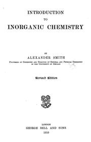 Cover of: Introduction to inorganic chemistry by Alexander Smith