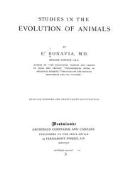 Cover of: Studies in the evolution of animals by Emanuel Bonavia
