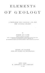 Cover of: Elements of geology by Joseph Le Conte