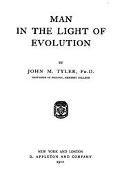 Cover of: Man in the light of evolution