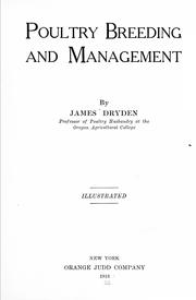 Cover of: Poultry breeding and management by James Dryden