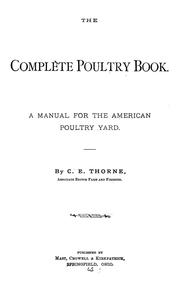 Cover of: The complete poultry book. by Charles Embree Thorne