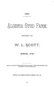 Cover of: Algeria stud farm | Frank B. Whipple