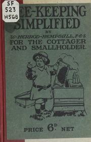 Cover of: Bee-keeping simplified for the cottager and smallholder by William Herrod-Hempsall