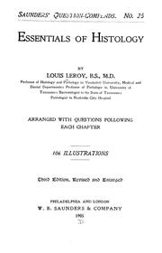 Essentials of histology by Leroy, Louis