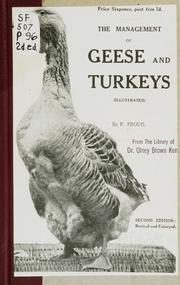 Cover of: The management of geese and turkeys