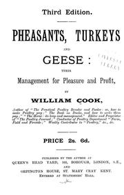 Cover of: Pheasants, turkeys and geese by William Cook