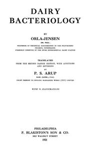 Cover of: Dairy bacteriology by Sigurd Orla-Jensen, S. Orla-Jensen, Sigurd Orla-Jensen