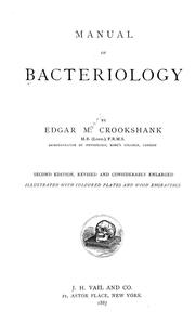 Cover of: Manual of bacteriology. by Edgar March Crookshank