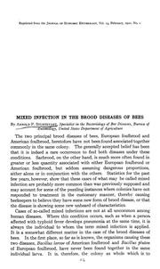 Cover of: Mixed infection in the brood diseases of bees by Arnold Parker Sturtevant