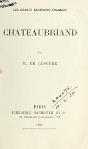 Cover of: Chateaubriand