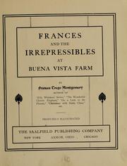 Cover of: Frances and the irrepressibles at Buena Vista farm