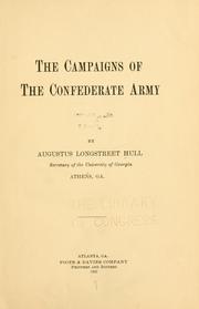 Cover of: The campaigns of the Confederate army.