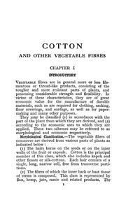 Cover of: Cotton and other vegetable fibres by Ernest Goulding