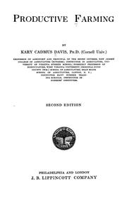 Cover of: Productive farming | Kary Cadmus Davis