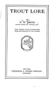 Cover of: Trout lore by O. W. Smith, Onnie Warren Smith