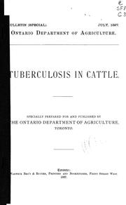 Cover of: Tuberculosis in cattle ...