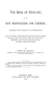 Cover of: The book of ensilage by Bailey, John M.