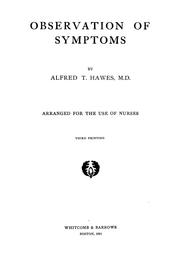 Cover of: Observation of symptoms