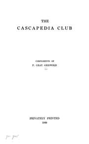 Cover of: The Cascapedia Club