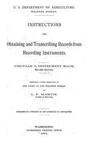 Cover of: Instructions for obtaining and transcribing records from recording instruments ...