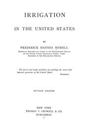 Cover of: Irrigation in the United States by Newell, Frederick Haynes