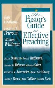 Cover of: The Pastor's Guide to Effective Preaching by Billy Graham