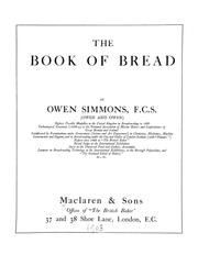 Cover of: The book of bread by Simmons, Owen pseud.