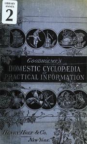 Cover of: A Domestic cyclopaedia of practical information