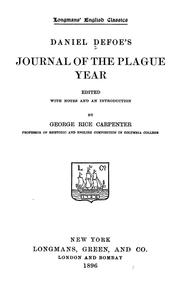 Cover of: Daniel Defoe's Journal of the plague year by Daniel Defoe
