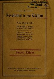 Cover of: A revolution in the kitchen | Hugh S. Orem