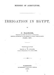 Cover of: Irrigation in Egypt by Julien Hippolyte Eugène Barois