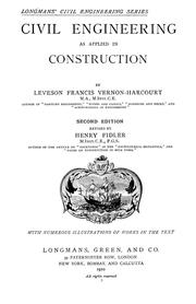 Cover of: Civil engineering as applied in construction