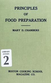 Cover of: Principles of food preparation by Mary D. Chambers