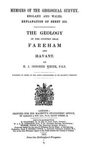 Cover of: The geology of the country near Fareham and Havant