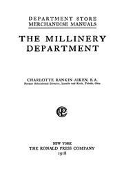 Cover of: Millinery